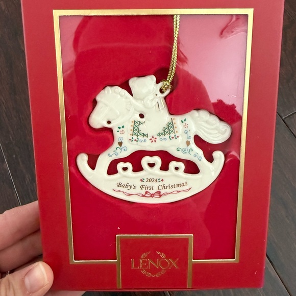 Lenox Baby's First Christmas Rocking Horse Ornament 2024